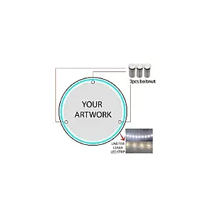 Round Acrylic Signage (Light Backlit)