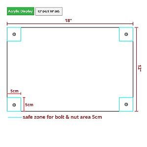 Acrylic Sandwich Frame (with Boltnut)