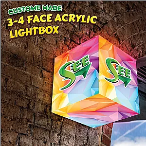 3-4 Face Acrylic Lightbox