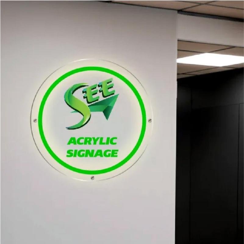 Round Acrylic Signage (Light Backlit)