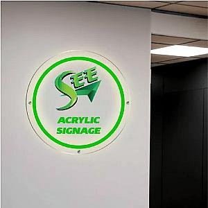 Round Acrylic Signage (Light Backlit)