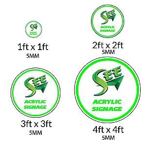 Round Acrylic Signage (Light Backlit)