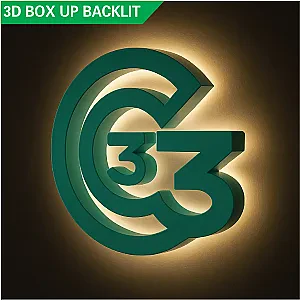 3D Signage with light