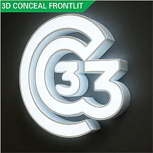 3D Signage with light