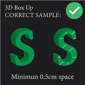 3D Signage with No light