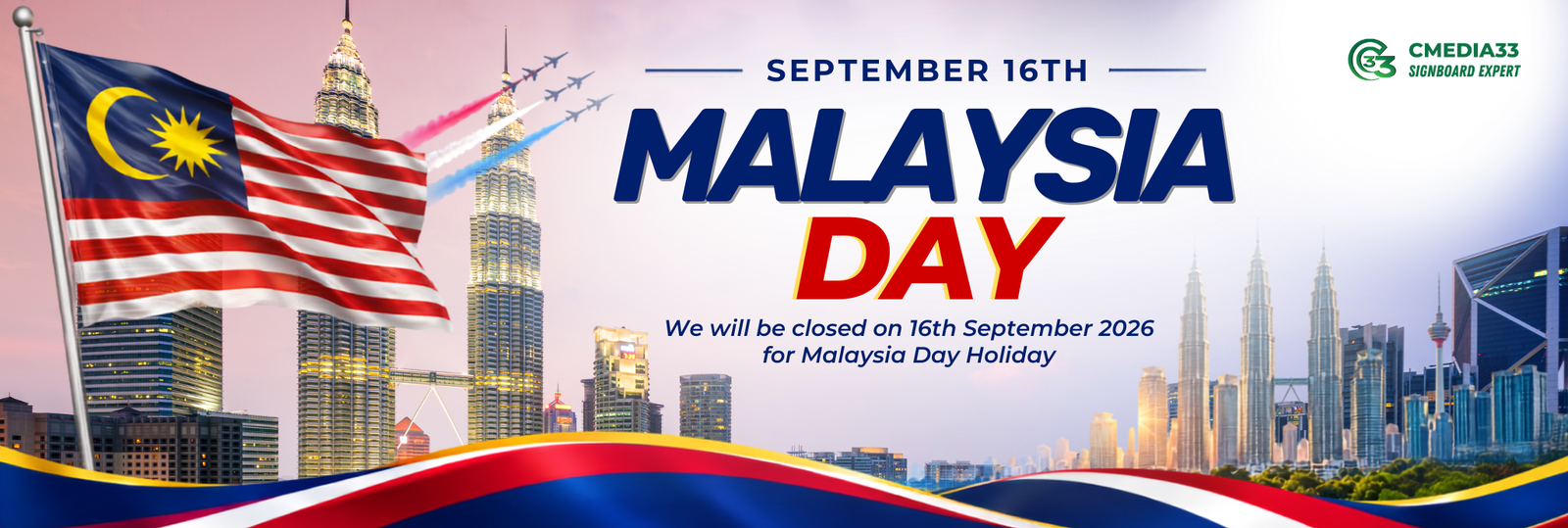 Cmedia33 custom signage in KL & Selangor