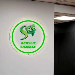 Round Acrylic Signage (Light Backlit)