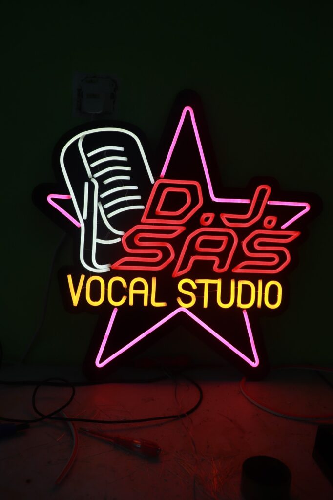 DJ SAS VOCAL STUDO Neon light signage