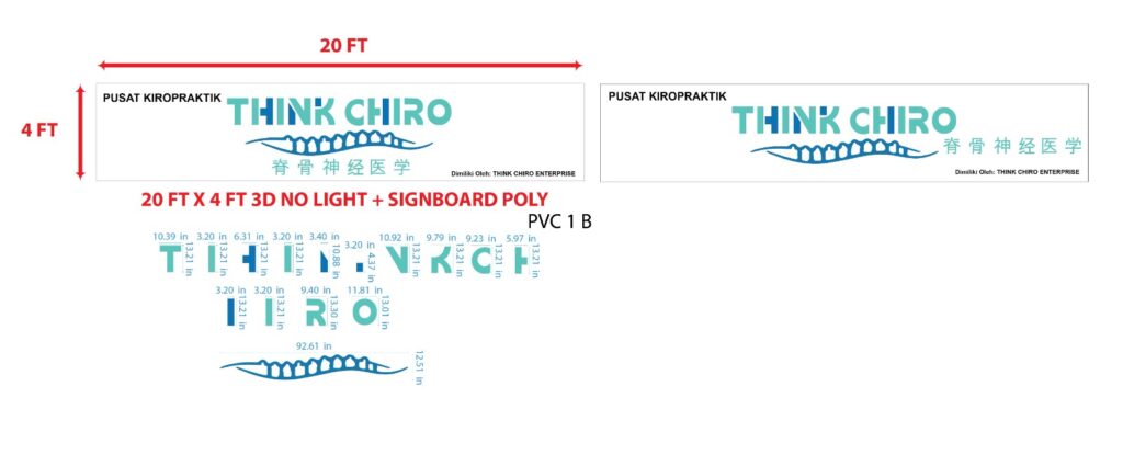 3d no light + signboard poly Think Chiro