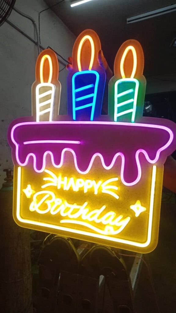 Neon Light Signage Birthday