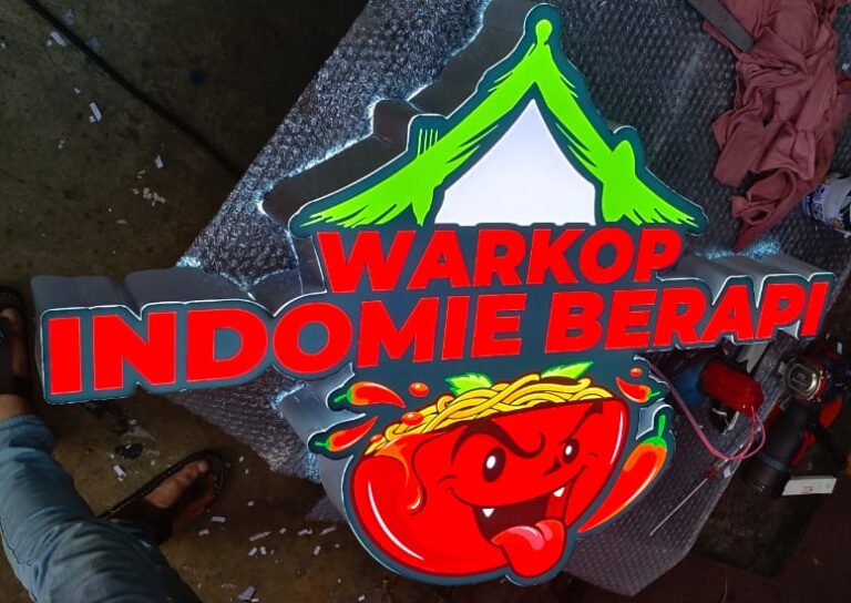 3D LOGO BOX UP WARKOP INDOMIE BERAPI