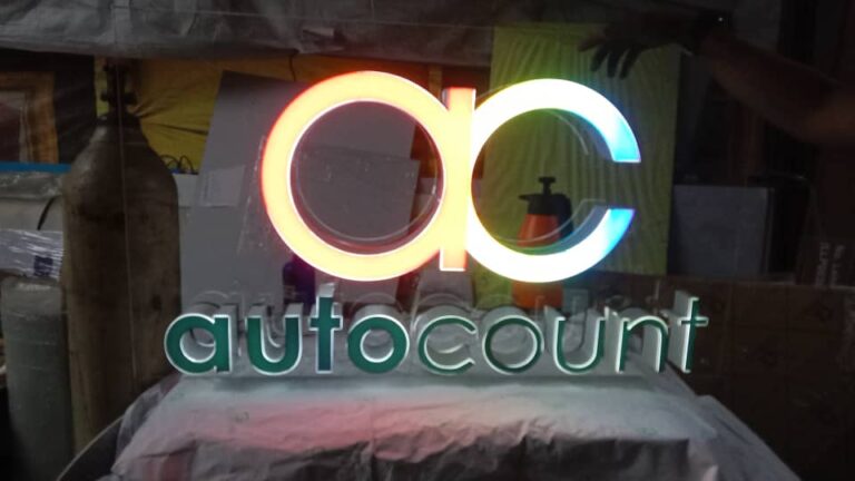 3D BOX UP WITH LIGHT SIGNAGE AUTOCOUNT