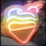 Vibrant neon light signage for modern shop and restaurant decoration