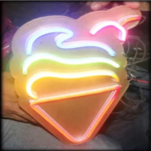 Vibrant neon light signage for modern shop and restaurant decoration