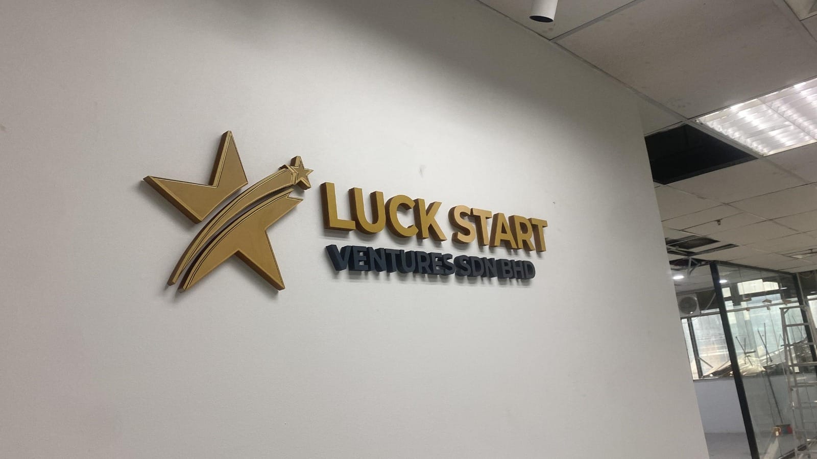 3D PVC Box Up Direct Wall Signage for Luck Start Venture Sdn Bhd - Front View