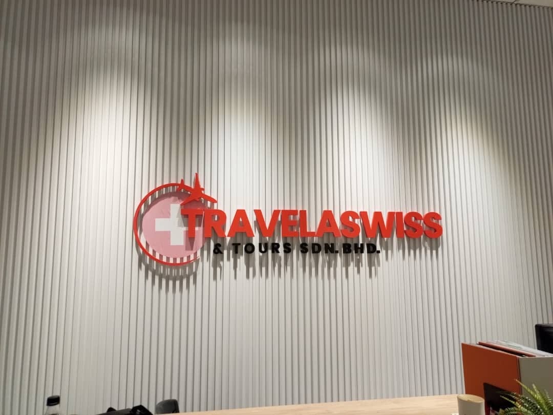 3D PVC Direct Wall installation for TRAVELASWISS & TOURS travel agency .