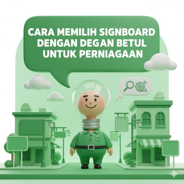 cara memilih signboard dengan betul untuk perniagaan