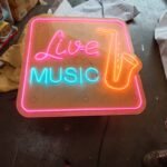 Vibrant neon light signage for modern shop and restaurant decoration