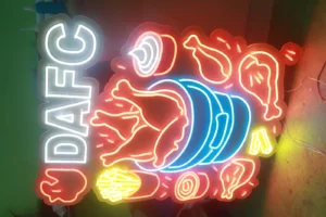 Vibrant neon light signage for modern shop and restaurant decoration