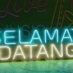 Vibrant neon light signage for modern shop and restaurant decoration