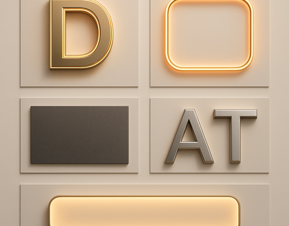 trend signboard modern 2026 untuk bisnes